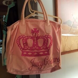 RARE/HTC JUICY COUTURE CROWN TOTE HUGE!